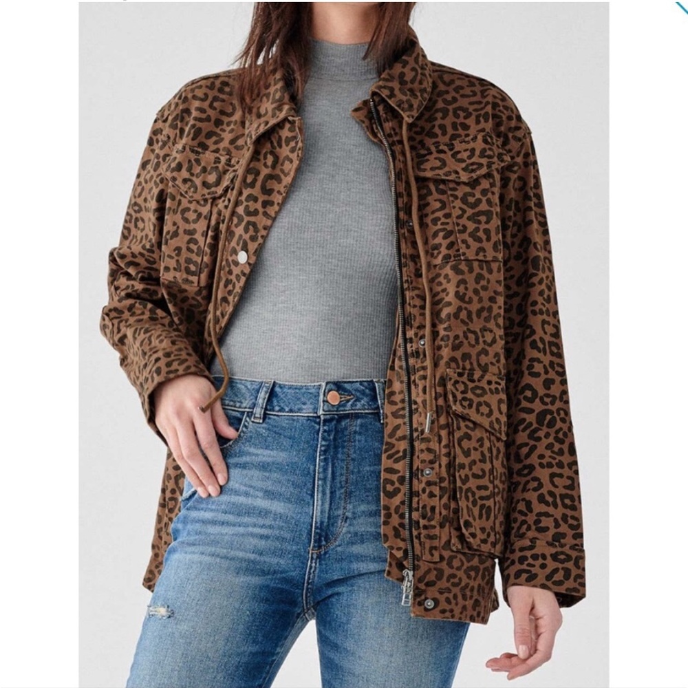 DL1961 HOWARD Street Jaguar LEOPARD PRINT JACKET Size Medium